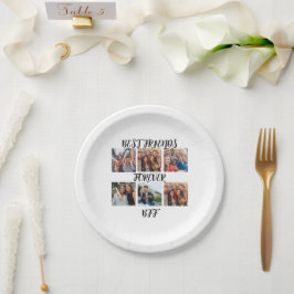 Plato De Papel Plantilla de fotografía personalizada "Best Friend