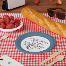 Plato De Papel Plantilla de reunión de familia de árboles con for