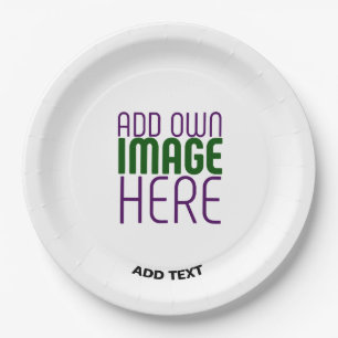 PLATO DE PAPEL PLANTILLA DE TEXTO DE IMAGEN BLANCA SIMPLE EDITABL
