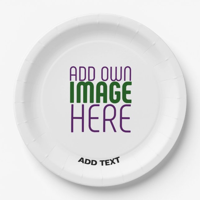 PLATO DE PAPEL PLANTILLA DE TEXTO DE IMAGEN BLANCA SIMPLE EDITABL (Anverso)