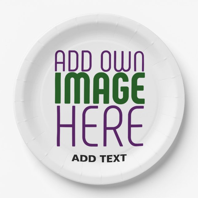 PLATO DE PAPEL PLANTILLA DE TEXTO DE IMAGEN BLANCA SIMPLE EDITABL (Anverso)