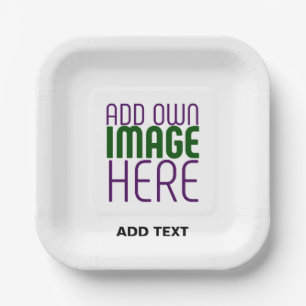 PLATO DE PAPEL PLANTILLA DE TEXTO DE IMAGEN BLANCA SIMPLE EDITABL