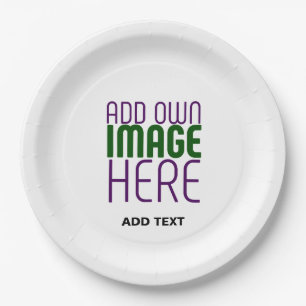 PLATO DE PAPEL PLANTILLA DE TEXTO DE IMAGEN BLANCA SIMPLE EDITABL