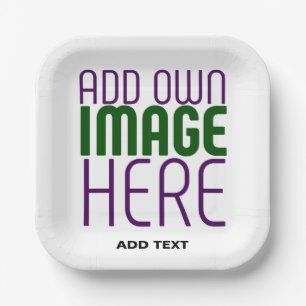 PLATO DE PAPEL PLANTILLA DE TEXTO DE IMAGEN BLANCA SIMPLE EDITABL