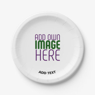PLATO DE PAPEL PLANTILLA DE TEXTO DE IMAGEN BLANCA SIMPLE EDITABL