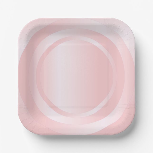 Plato De Papel Plantilla elegante moderna trendy rosa oro (Anverso)
