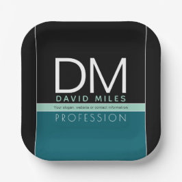 Plato De Papel Plantilla empresarial moderna | Personalizable Tod