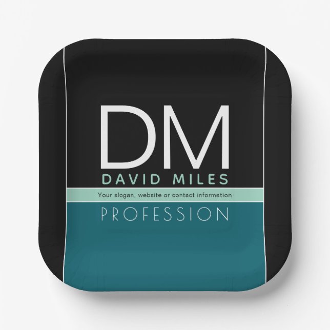 Plato De Papel Plantilla empresarial moderna | Personalizable Tod (Anverso)