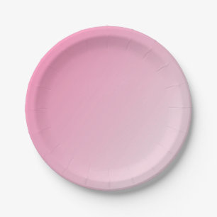 Plato De Papel Plantilla personalizada elegante en blanco rosa