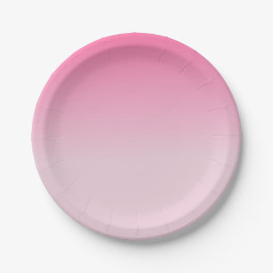 Plato De Papel Plantilla personalizada elegante rosa blanco de mo