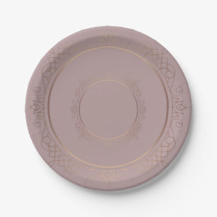 Plato De Papel Plantilla personalizada en blanco elegante de moda