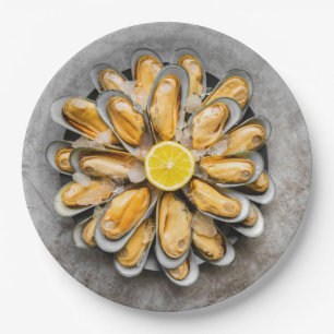 Plato De Papel Plata de ostras