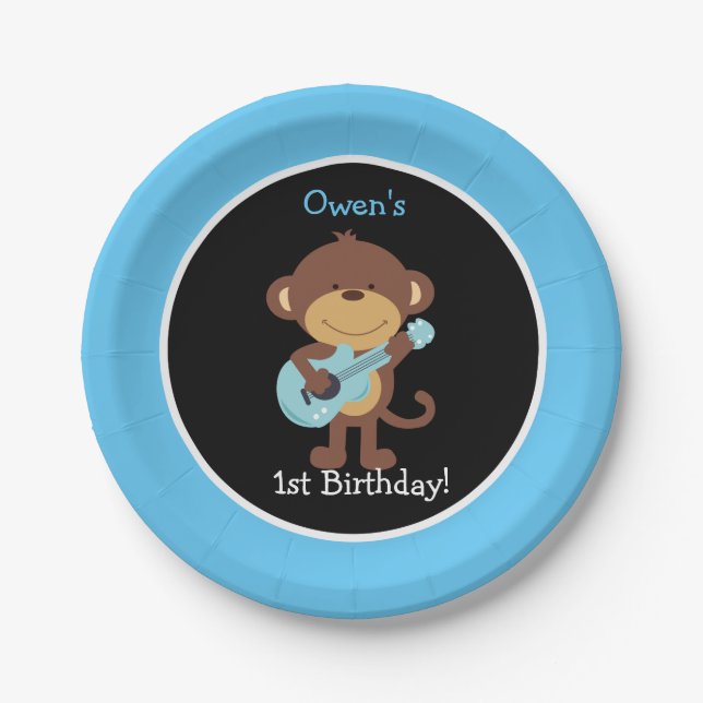 Plato De Papel Plata de papel de mono de la estrella del rock / c (Anverso)