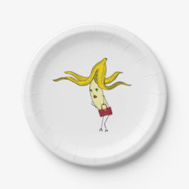 Plato De Papel Plátano glamuroso, tema de plátano
