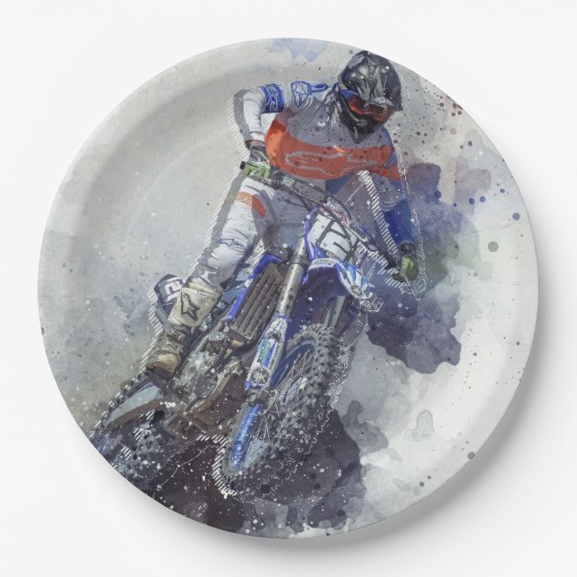 Plato De Papel plate de papel moto (Anverso)