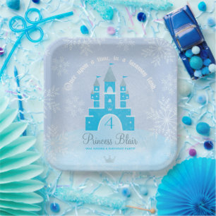 Plato De Papel Plates Fiesta Princesa de Winter Wonderland