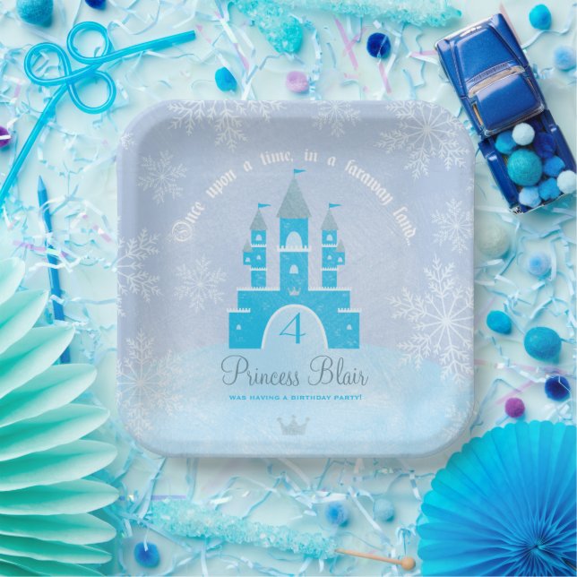 Plato De Papel Plates Fiesta Princesa de Winter Wonderland (Fiesta)