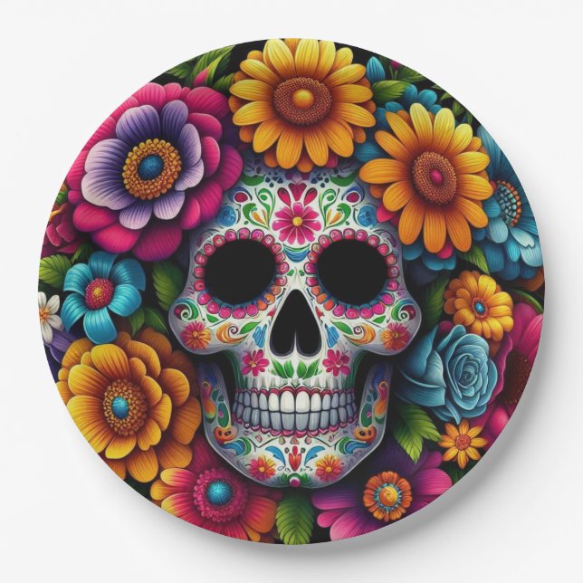 Plato De Papel ¡Plato de papel de calavera! (Anverso)