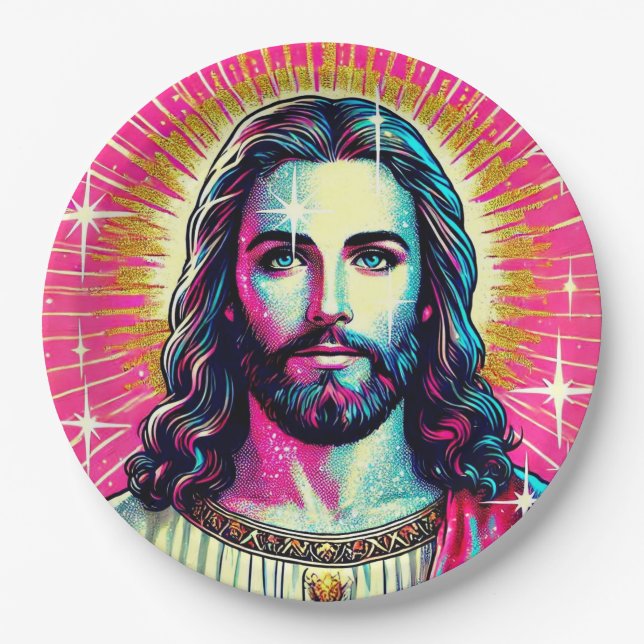 Plato De Papel ¡Platos de papel de Jesús! (Anverso)