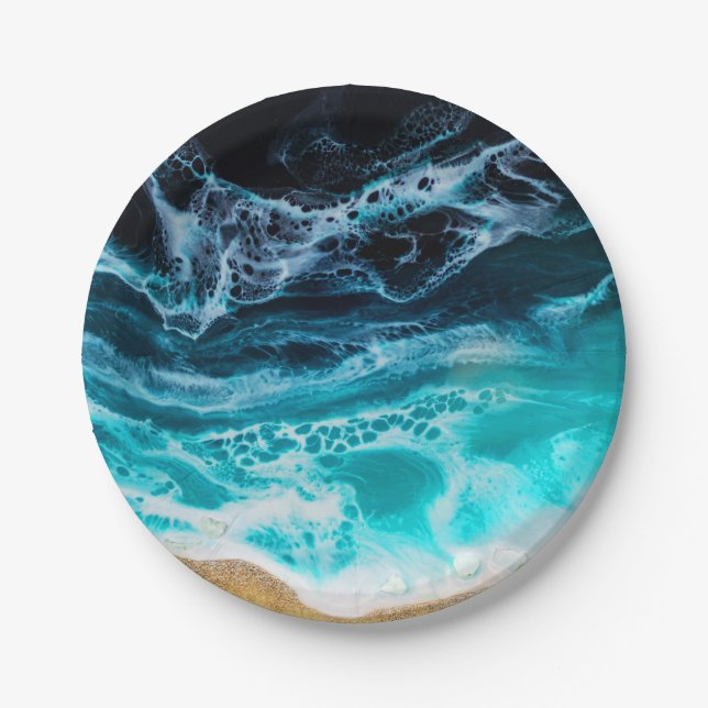 Plato De Papel Playa (Anverso)