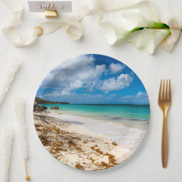 Plato De Papel Playa de Anse Canot en Marie-Galante