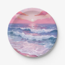 Playa Rosa Orilla del Océano Pintada