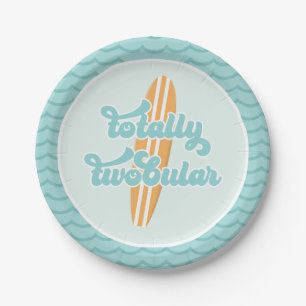 Plato De Papel Playa Surf totalmente doble