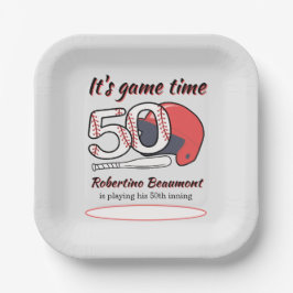 Plato De Papel Playing His 50th Inning Baseball Birthday Party