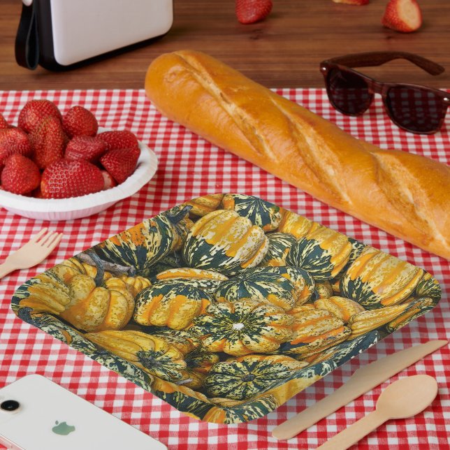 PLATO DE PAPEL PLAZA/AMARILLO Y VERDE (Picnic)