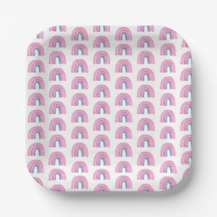 Plato De Papel Plaza Baby Shower de Rainbow Boy