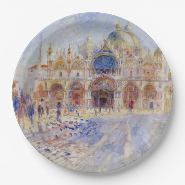 Plato De Papel Plaza San Marcos, Venecia (Piazza San Marco) (Anverso)