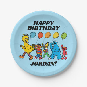 Plato De Papel Plaza Sésamo   Globos Fiestas