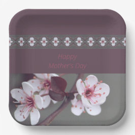 Plato De Papel Pluma Y Plaza Verde Verde azulada