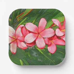 Plato De Papel plumeria