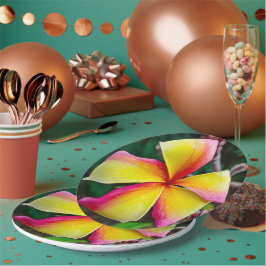 Plato De Papel Plumeria rubra