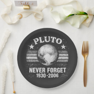 Plato De Papel Plutón Nunca Olvides