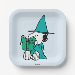 Plato De Papel Pociones mágicas de Snoopy de Peanuts Halloween