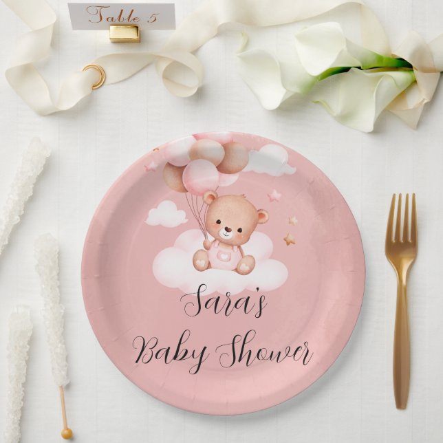 Plato De Papel Podemos esperar a la Chica Baby Shower (Boda)