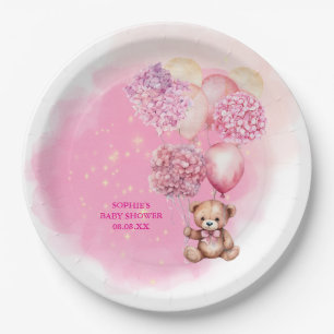 Plato De Papel Podemos Esperar A Pink Hydrangeas Globos