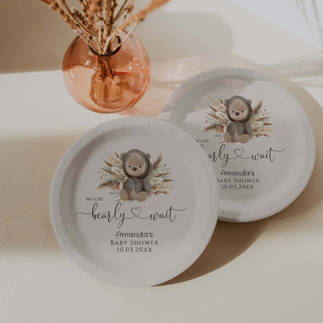Plato De Papel Podemos Esperar A Que El Boho Lance Baby Shower (Subido por el creador)