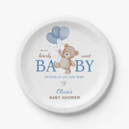 Plato De Papel Podemos Esperar Baby Shower