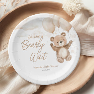 Plato De Papel Podemos Esperar Baby Shower
