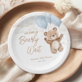 Plato De Papel Podemos Esperar El Baby Shower De Blue Boy