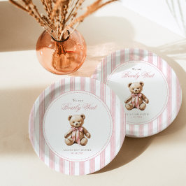 Plato De Papel Podemos Esperar Elegante Baby Shower