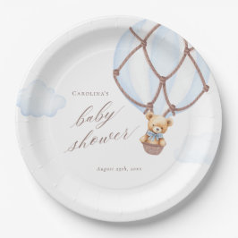 Plato De Papel ¡Podemos Esperar! Hot Air Baloon Baby Shower