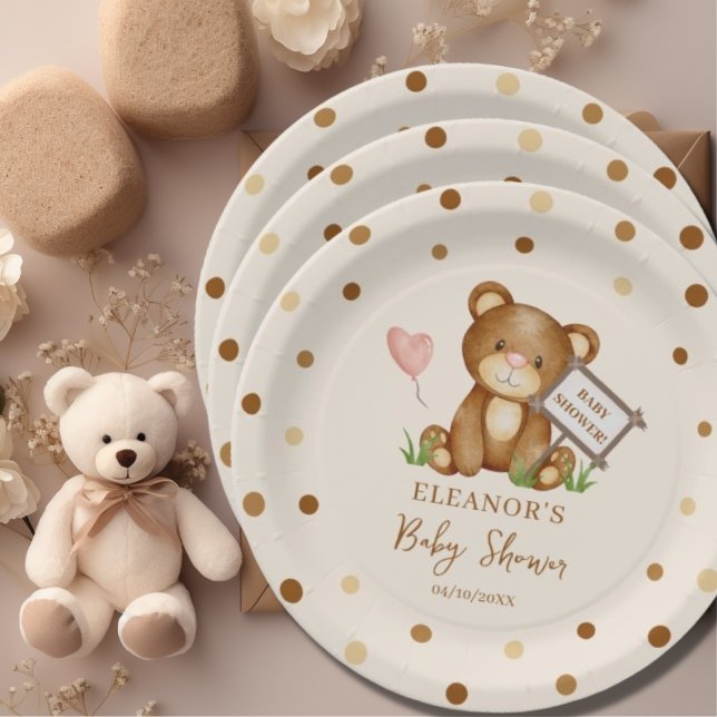 Plato De Papel Podemos Esperar La Placa De Papel Baby Shower (Subido por el creador)