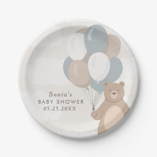 Plato De Papel Podemos Esperar. Neutral Blue Boy