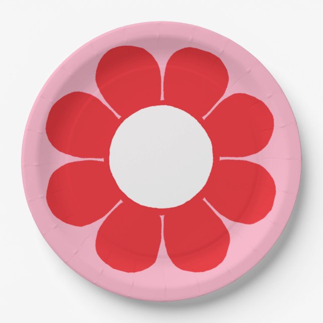 Plato De Papel Poder Floral (Anverso)