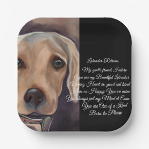 Plato De Papel Poesía del Labrador Retriever