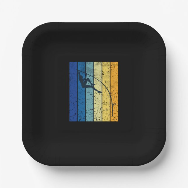 Plato De Papel Pole Vaulting Retro (Anverso)